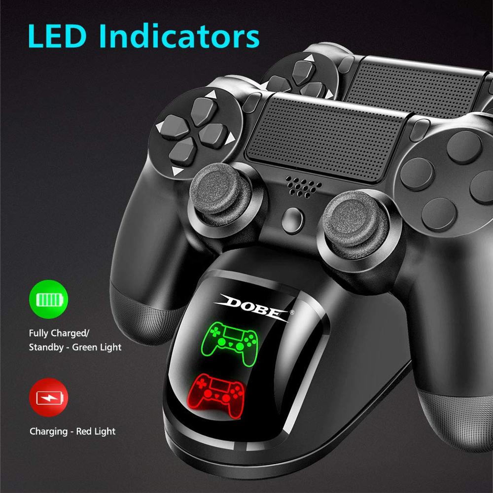 Esports Gaming Station - デュアル USB ハンドル高速充電ドックステーションスタンド充電器 PS4/PS4 スリム/PS4 プロゲームコントローラーゲームパッドジョイスティックドックマウント