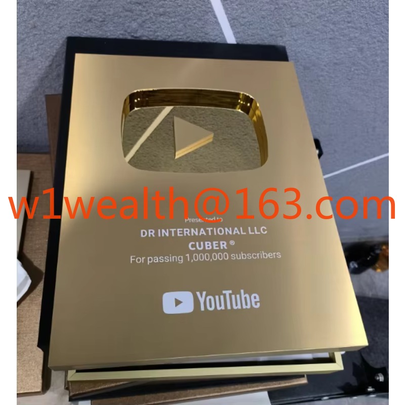 Esports Gaming Trophy - 再生ボタン賞、アルミ製YouTubeシールド、YouTubeトロフィー賞、プレートの卸売