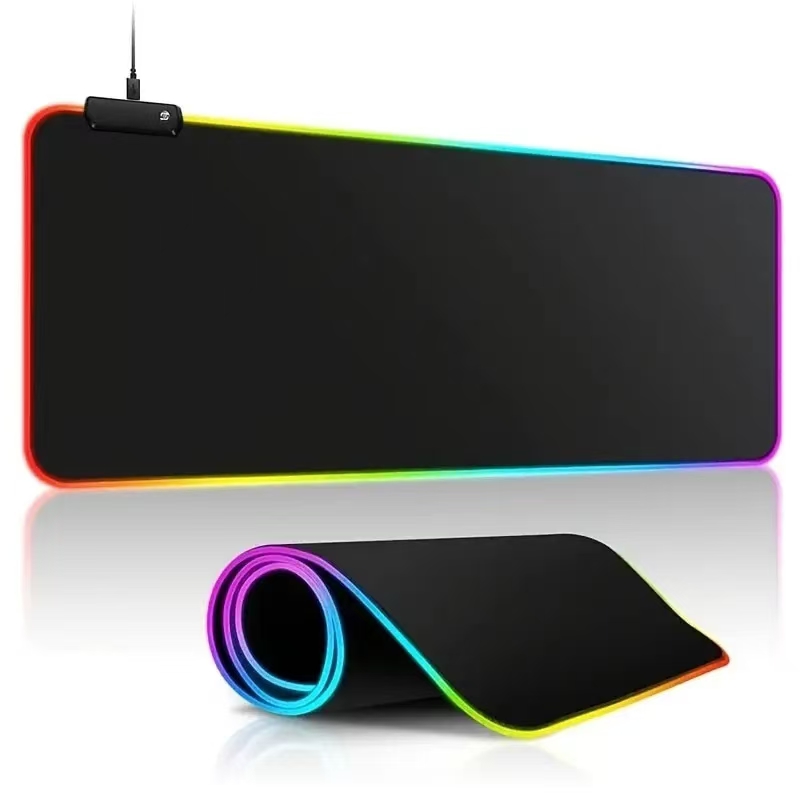 Esports Gaming Table - LED ライトマウスパッド RGB キーボードカバーデスクマットカラフルな表面マウスパッド防水マルチサイズコンピュータゲーマー E スポーツマウスパッド