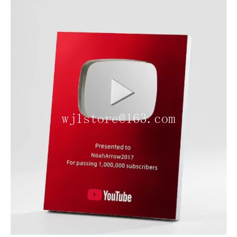 Esports Gaming Trophy - 2026年新作 YouTube プレイボタン賞 UVプリントグラフィックメタルシールドトロフィー 優秀賞 認定証明
