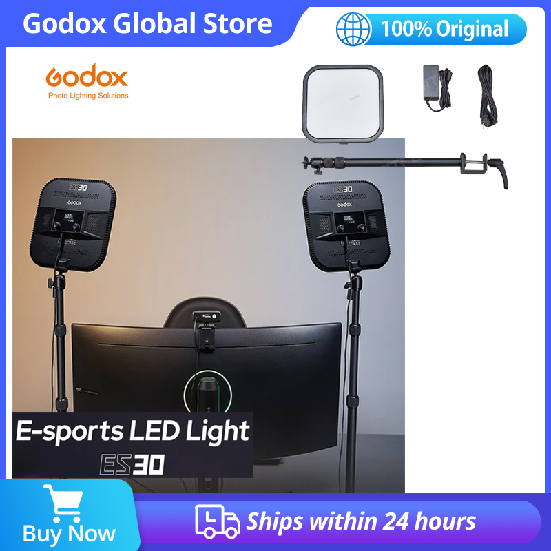 Esports Gaming Photo - ゴドックス LEDゲーミングライト ES30 EスポーツLEDライトキット 2800K-6500K ライブストリーム、写真スタジオ、ビデオ、Eスポーツ会議用
