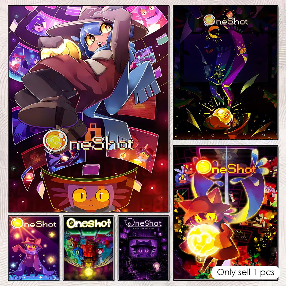 Esports And Gaming Lounge - パズルゲーム O-OneShotS ポスター ウォールアート 残留物のないポスター ゲームルーム、Eスポーツラウンジ、ティーンの寝室、寮の壁の装飾に最適