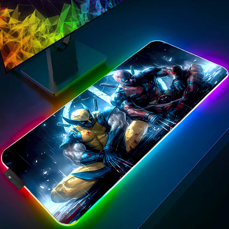 LED マウスパッドゲーミングバックライトロックエッジアニメ - Esports Gaming Mice のレビューと価格