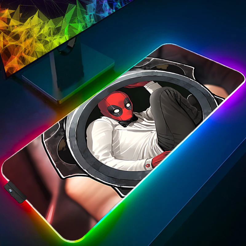 LED マウスパッドゲーミングバックライトロックエッジアニメ - Esports Gaming Mice のレビューと価格