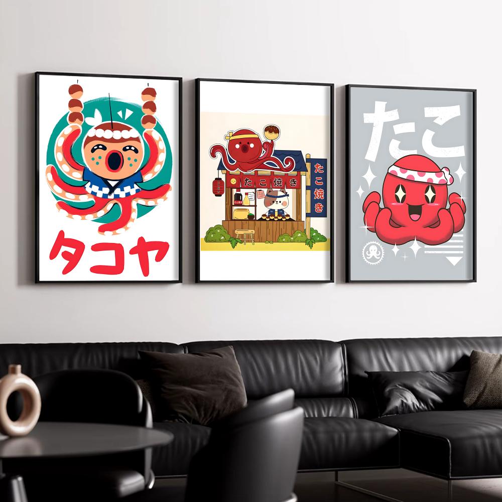 かわいいたこ焼きポスター ウォールポスター 自己粘着式 防水 - Esports And Gaming Lounge のレビューと価格
