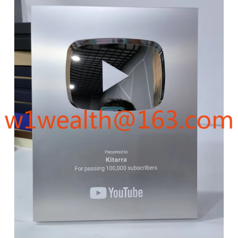 再生ボタン賞、アルミ製YouTubeシールド、YouTube - Esports Gaming Trophy のレビューと価格
