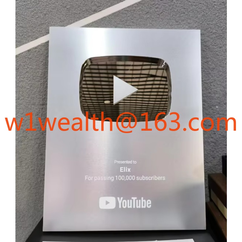 再生ボタン賞、アルミ製YouTubeシールド、YouTube - Esports Gaming Trophy のレビューと価格