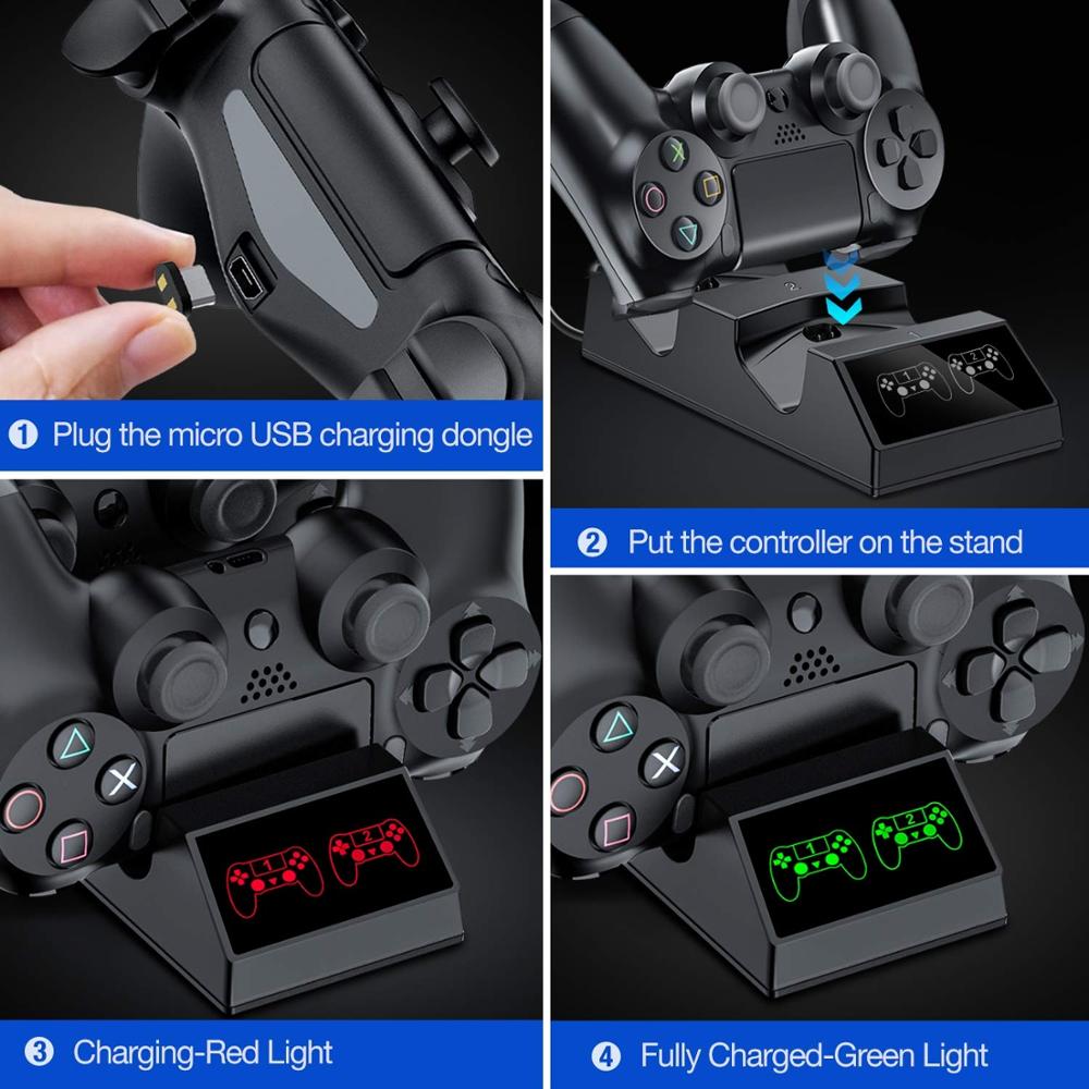 PS4 コントローラー充電器充電ドックステーション 4 マイ - Esports Gaming Station のレビューと価格