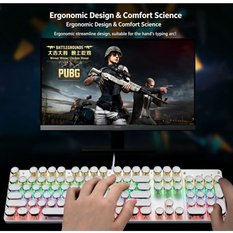 HJK920 スチームパンク メカニカル有線キーボード ゲー - Esports And Gaming Lounge のレビューと価格